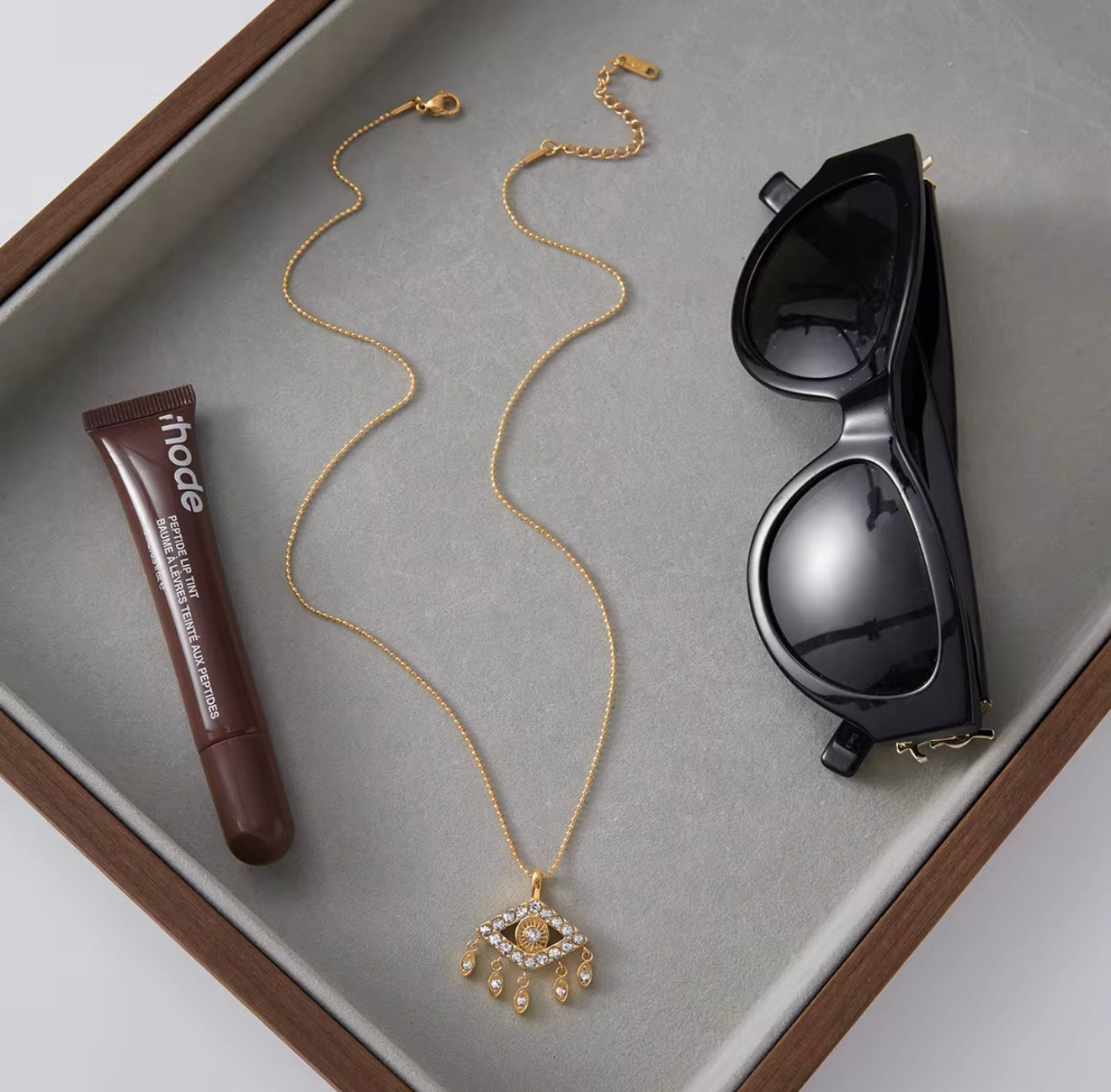 18K gold Tassel Evil Necklace