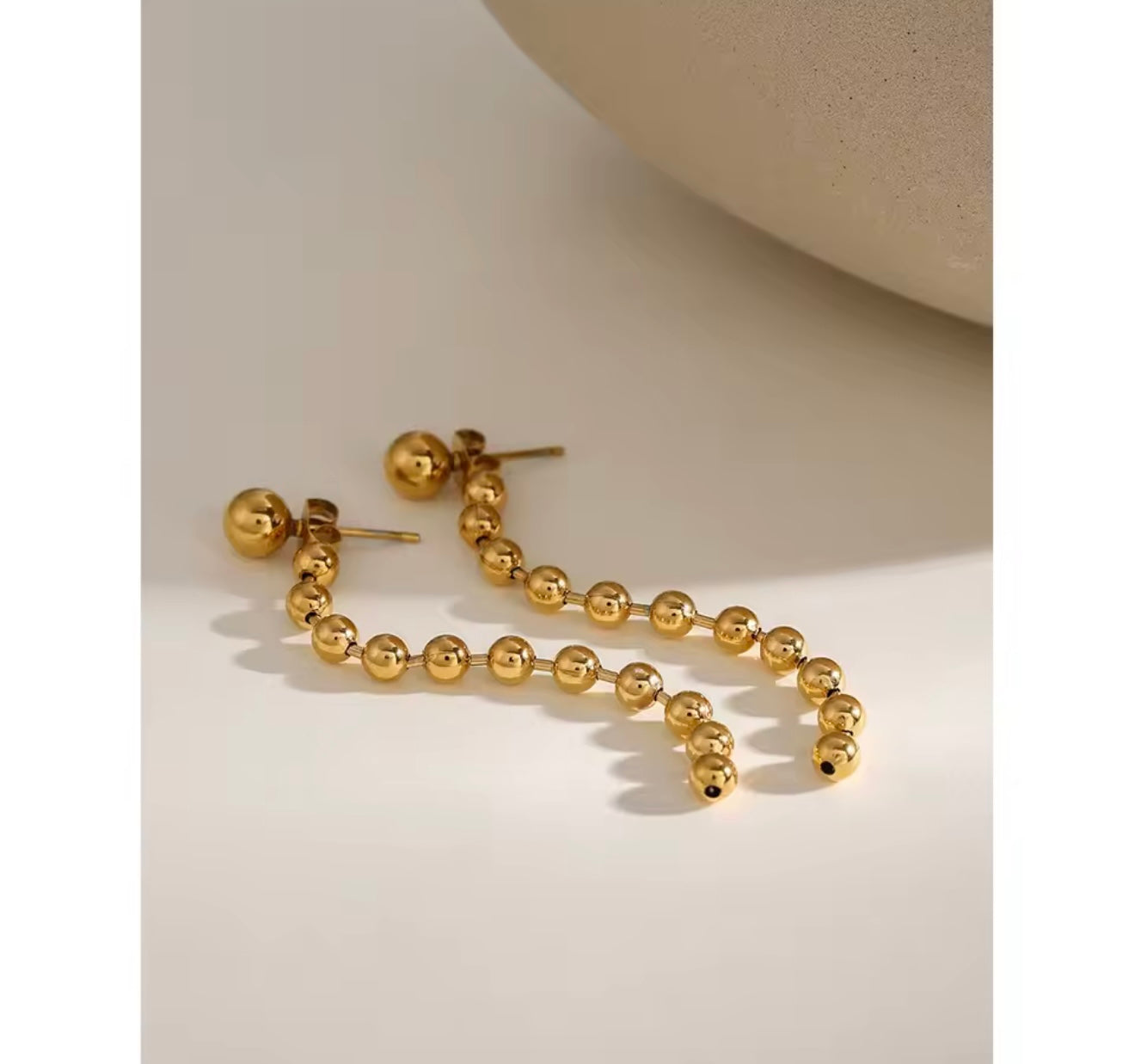 Golden beaded tassel