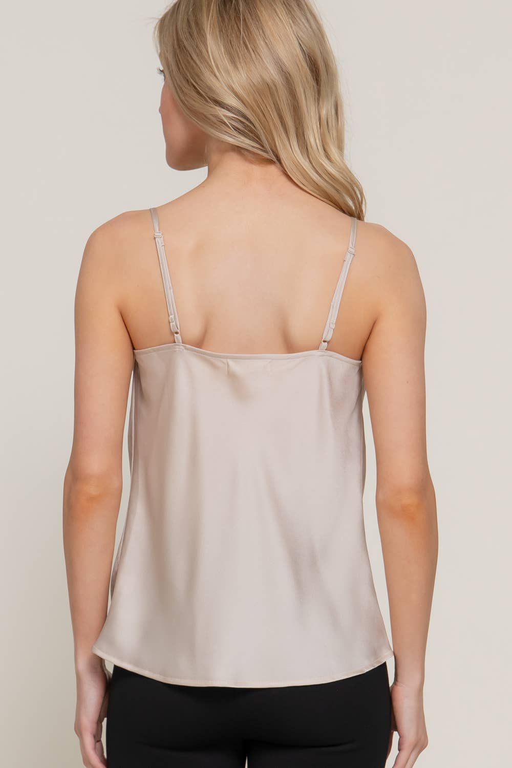 Cowl Neck Satin Cami Top