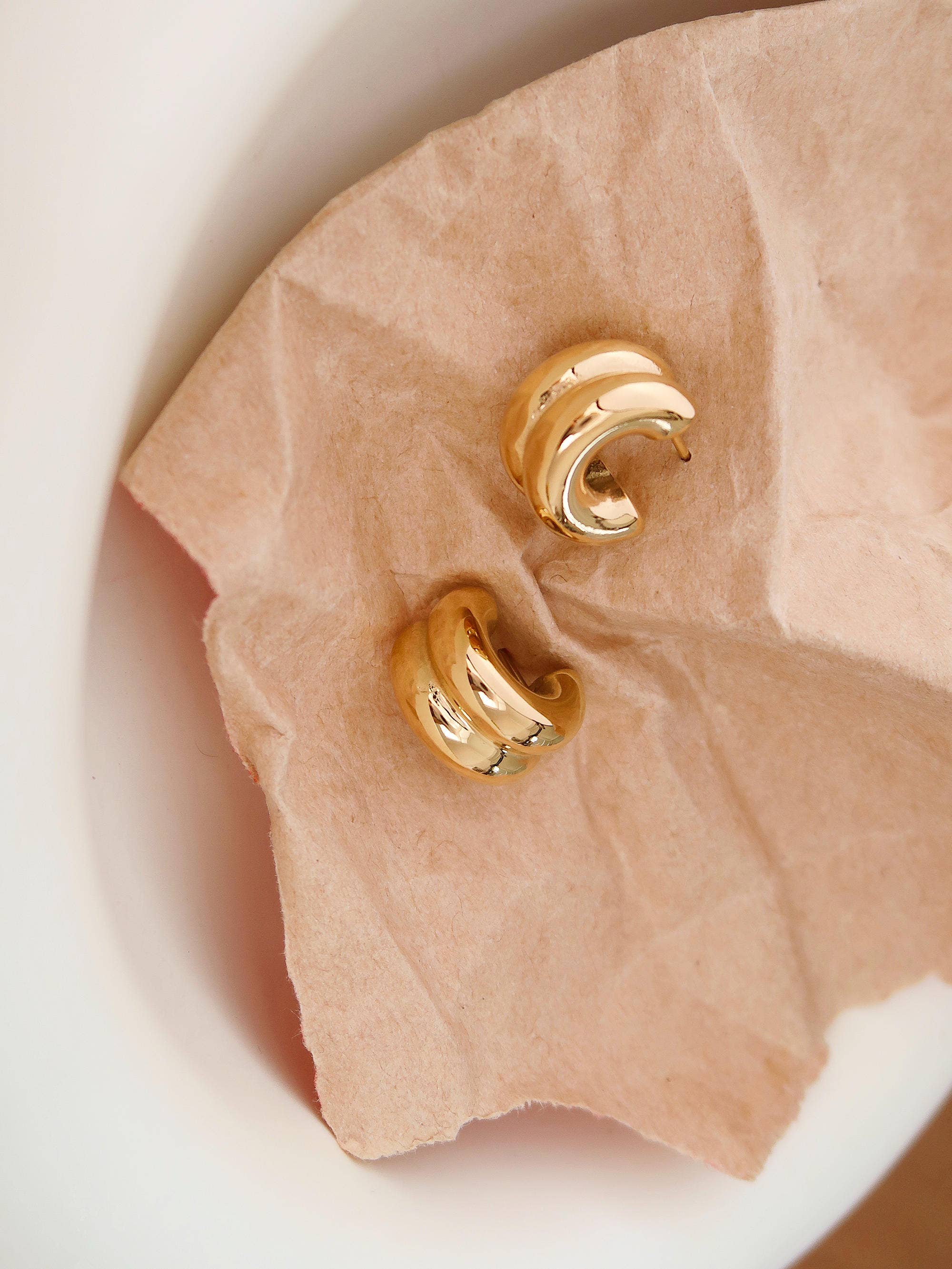 Emma  Double C-Hoop Earring (Small)