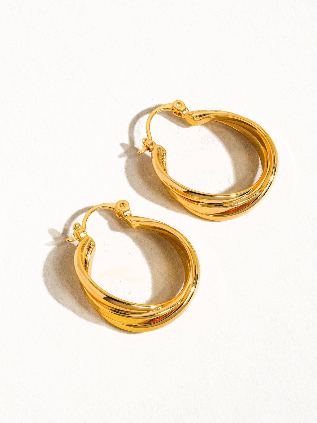 Twist 18k Gold Twisted Hoop Earring