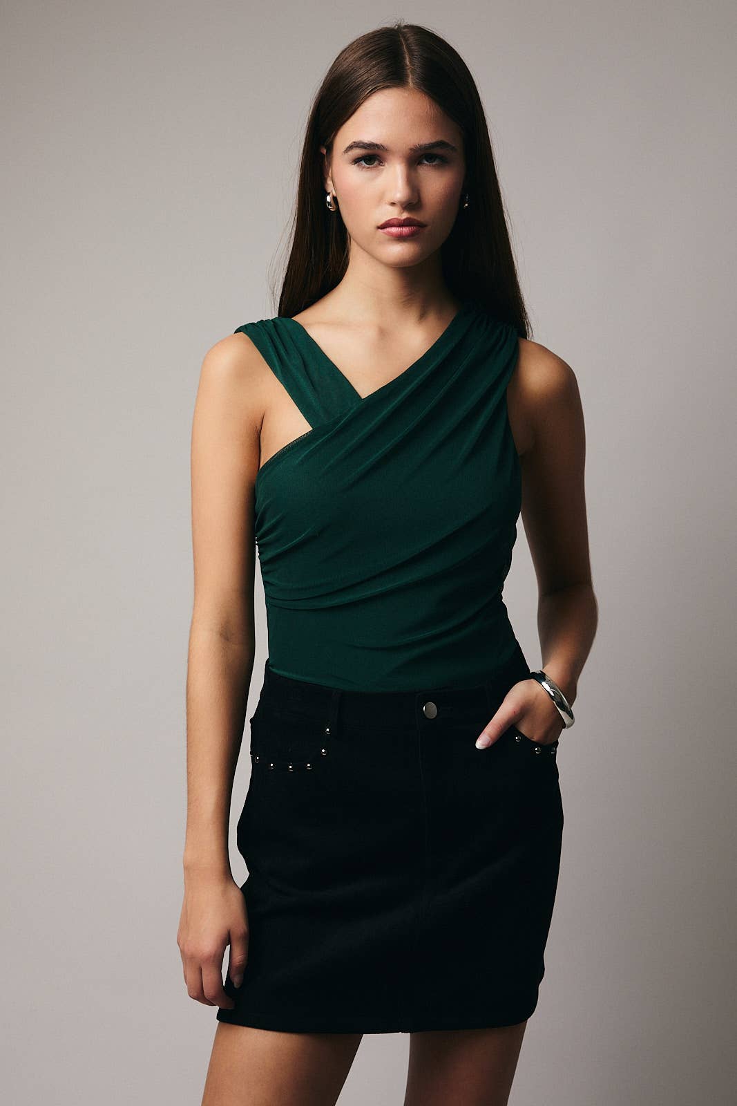 BODYSUIT: HUNTER GREEN